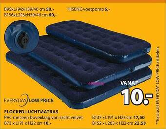 Jysk Flocked luchtmatras aanbieding