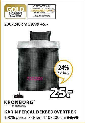 Jysk Karin percal dekbedovertrek aanbieding