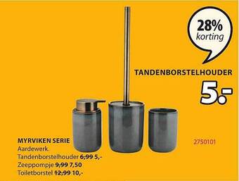 Jysk Myrviken serie, tandenborstelhouder aanbieding