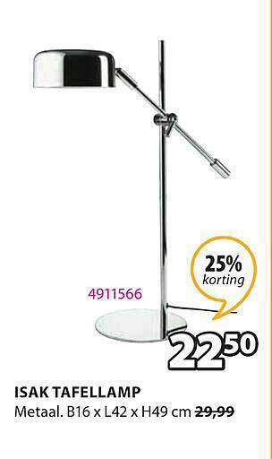 Jysk Isak tafellamp aanbieding