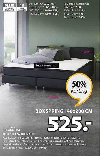 Plus c15 boxspring