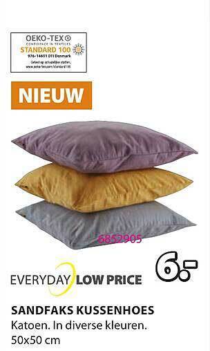 Jysk Sandfaks kussenhoes aanbieding