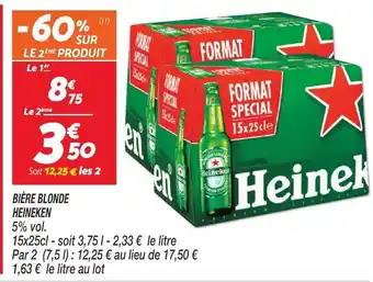Biere blonde Heineken 15x25CL