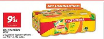 Boisson au the peche lipton