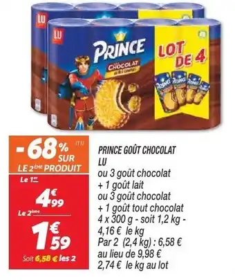 Prince gout chocolat lu 300G