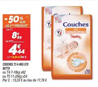 Couches T3 4-9KG X70 netto