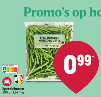 Delhaize Sperziebonen aanbieding