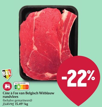 Cote A L'Os van Belgisch Witblauw Rundvlees
