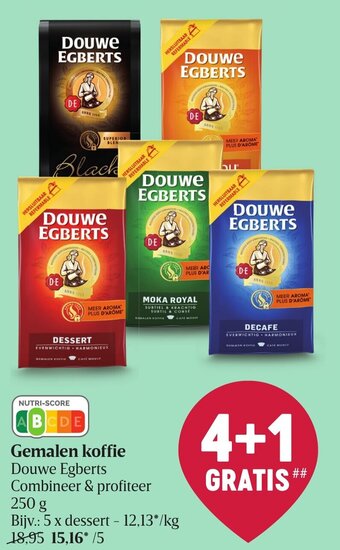 Delhaize Douwe Egberts Gemalen Koffie aanbieding