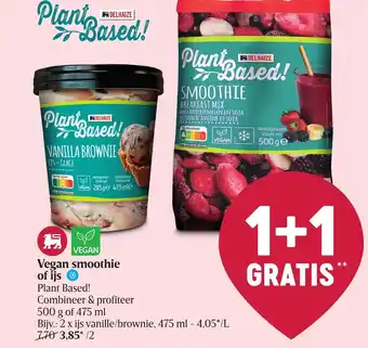 Delhaize Vegan Smoothie of Ijs aanbieding