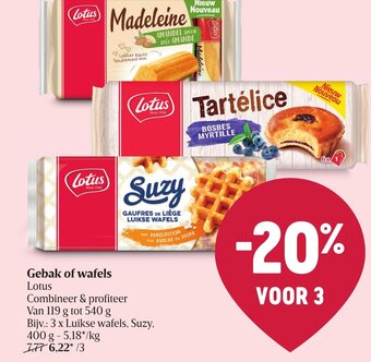 Delhaize Lotus Gebak of Wafels aanbieding