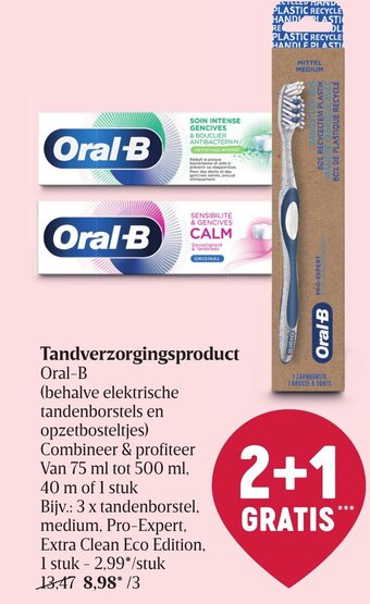 Delhaize Oral-B Tandverzorgingsproduct aanbieding