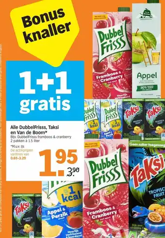 Albert Heijn Alle DubbelFrisss, Taksi en Van de Boom aanbieding
