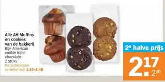 Alle AH Muffins en Cookies van de Bakkerij