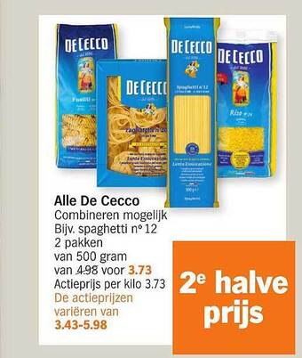 Albert Heijn Alle de cecco aanbieding