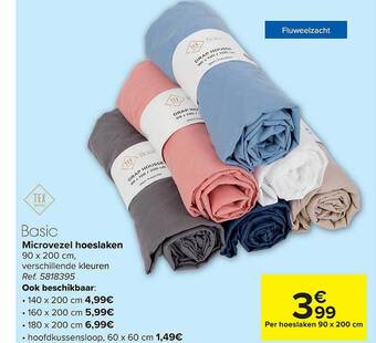 Carrefour Basic microvezel hoeslaken aanbieding