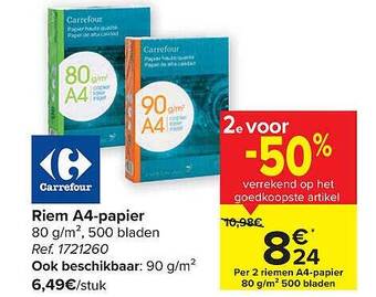 Carrefour Riem a4-papier aanbieding