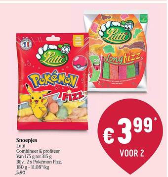 Delhaize Snoepjes lutti aanbieding