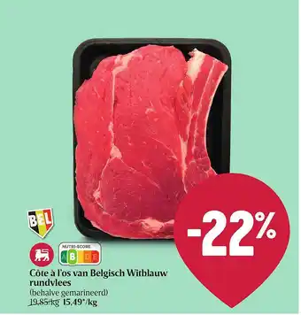 Côte à l'os van belgisch witblauw rundvlees