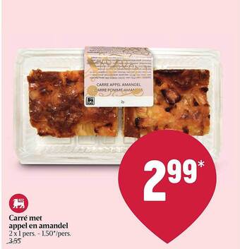 Delhaize Carré met appel en amandel aanbieding