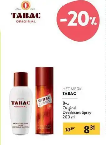 Di Tabac original deodorant spray aanbieding
