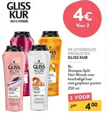 Gliss kur shampoo split hair miracle voor beschadigd haar met gespleten punten