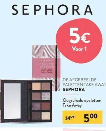 Di Sephora oogschaduwpaletten take away aanbieding