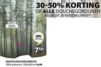 Avesta douchegordijn 150 x 200 cm