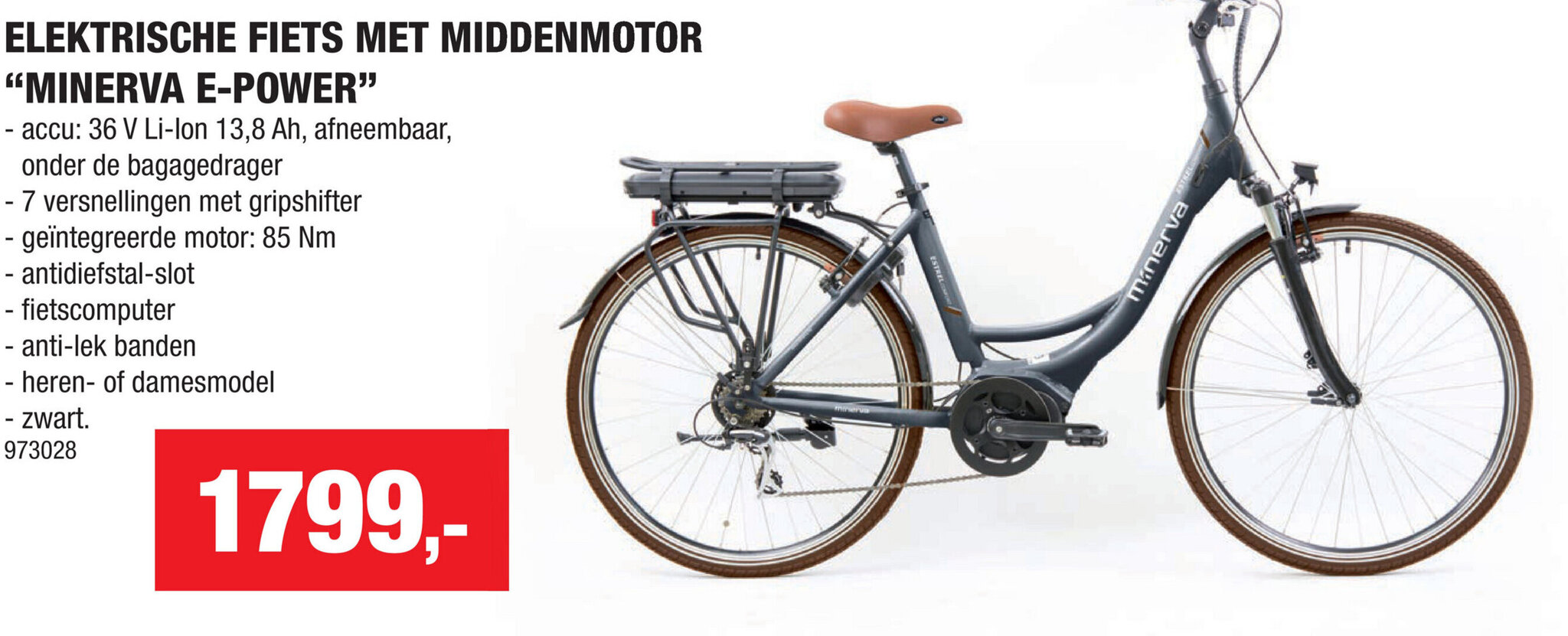 Elektrische Fiets Met Middenmotor " Minerva EPower" promotie bij Hubo