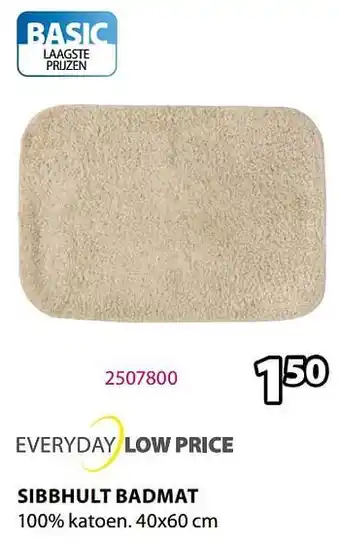 Jysk Sibbhult badmat 40x60 cm aanbieding