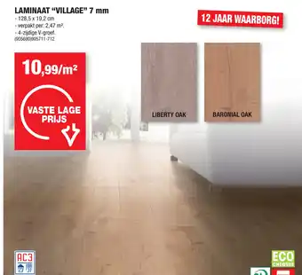 Hubo Laminaat Village 7mm Liberty Oak , Baronial Oak aanbieding