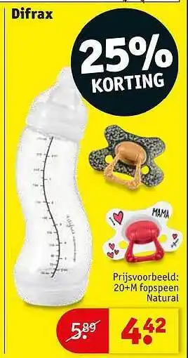 Kruidvat Difrax 25% Korting aanbieding