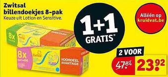 Kruidvat Zwitsal Billendoekjes 8 Pak aanbieding
