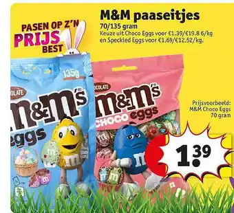 Kruidvat M&m Paaseitjes 70 gram aanbieding