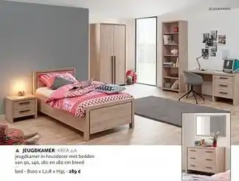 Jeugdkamer bed B100 x L218 x H95
