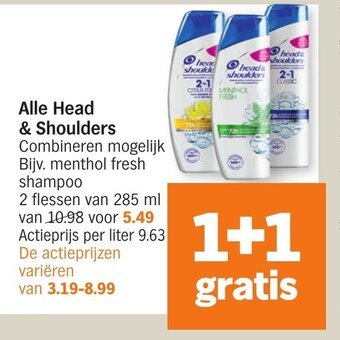 Albert Heijn Alle Head & Shoulders Combineren Mogelijk aanbieding