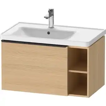 Sawiday Duravit d-neo wastafelonderkast 78.4x44x45.2cm 1 lade met softclose natuur eiken mat aanbieding