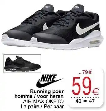 Cora Running pour homme - voor heren air max oketo 40-47 aanbieding