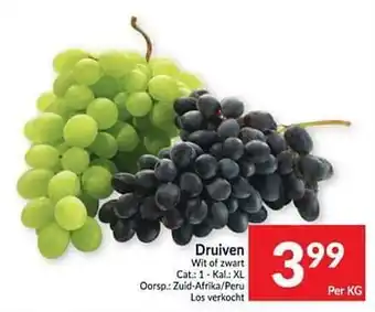 Druiven wit of zwart