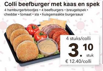 Bon Ap Colli beefburger met kaas en spek aanbieding