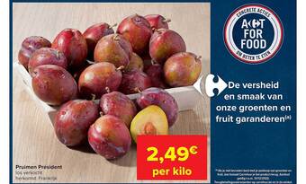 Carrefour Pruimen président aanbieding