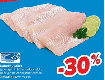 Carrefour Kabeljauwfilet aanbieding