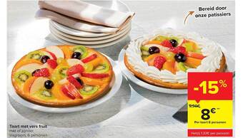Carrefour Taart met vers fruit aanbieding