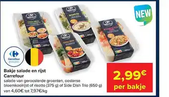 Bakje salade en rijst carrefour