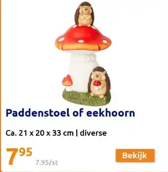 Paddenstoel of eekhoorn 21 x 20 x 33 cm