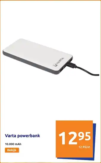 Action Varta Powerbank 10,000 mAh aanbieding