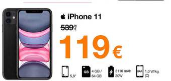 Orange Iphone 11 aanbieding