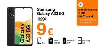 Orange Samsung galaxy a33 5g aanbieding