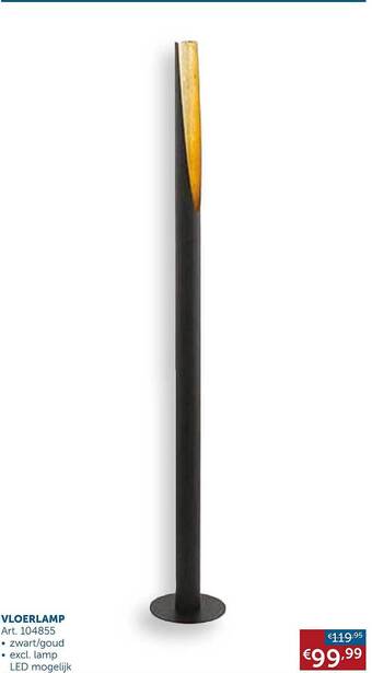 Zelfbouwmarkt Vloerlamp aanbieding