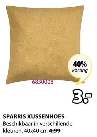 Jysk Sparris kussenhoes 40x40 cm aanbieding